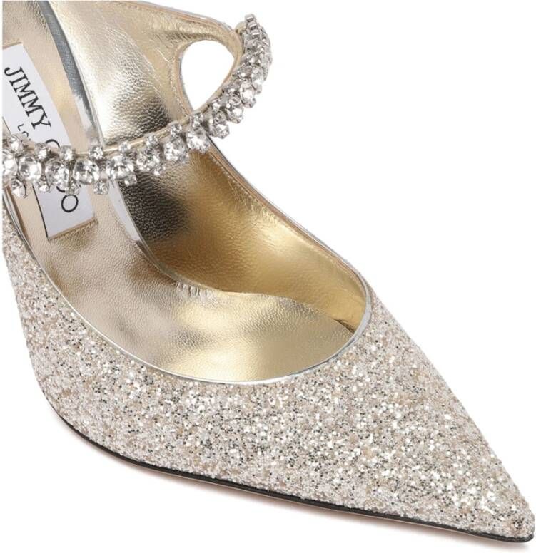 Jimmy Choo Zilveren Hoge Hak Muiltjes