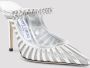 Jimmy Choo Zilveren Mesh Gestreepte Pumps met Kristallen - Thumbnail 2