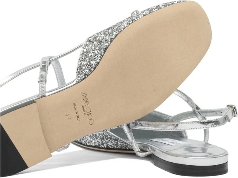 Jimmy Choo Zilveren Sandalen Elegante Zomerstijl
