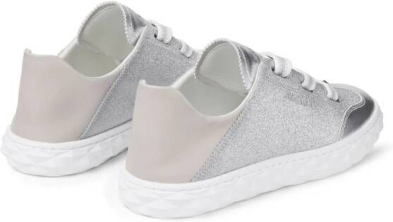Jimmy Choo Zilveren Sneakers met Platte Rubberen Zool