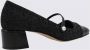 Jimmy Choo Glitter leren pumps Zwart Vierkante neus Black Dames - Thumbnail 2