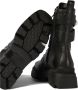 Jimmy Choo Zwarte Laars van Kalfsleer met Dikke Rubberen Zool en Vetersluiting - Thumbnail 2