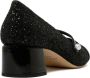 Jimmy Choo Glitter leren pumps Zwart Vierkante neus Black Dames - Thumbnail 5