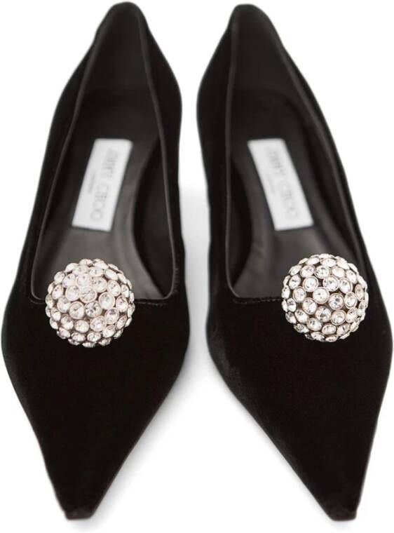 Jimmy Choo Zwarte Kristallen Pumps