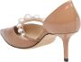Jimmy Choo Zwarte Lakleren Decolletè Pumps Beige Dames - Thumbnail 4