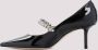 Jimmy Choo Zwarte Lakleren Kristal Pumps Black Dames - Thumbnail 2