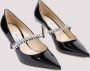 Jimmy Choo Zwarte Lakleren Kristal Pumps Black Dames - Thumbnail 3