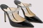 Jimmy Choo Zwarte Lakleren Sandalen met Kristallen Bandjes - Thumbnail 4