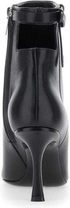Jimmy Choo Zwarte Leren Enkellaarzen met Knoopdetail