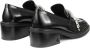 Jimmy Choo Zwarte leren kristal loafer schoenen - Thumbnail 2
