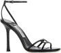 Jimmy Choo Zwarte leren Leo sandalen - Thumbnail 2