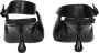 Jimmy Choo Zwarte leren platte sandalen met achterlogo - Thumbnail 2