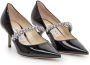 Jimmy Choo Zwarte leren pump met kristallen Black Dames - Thumbnail 2