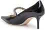 Jimmy Choo Zwarte leren pump met kristallen Black Dames - Thumbnail 3