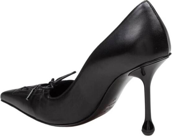 Jimmy Choo Zwarte Leren Puntige Décolleté Schoenen