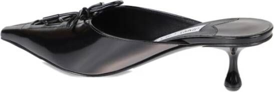 Jimmy Choo Zwarte Leren Sandalen met Korsetdetail