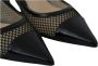 Jimmy Choo Zwarte Mesh en Leren Amika Pumps Black Dames - Thumbnail 3