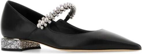 Jimmy Choo Zwarte Nappa Leren Ballerina's