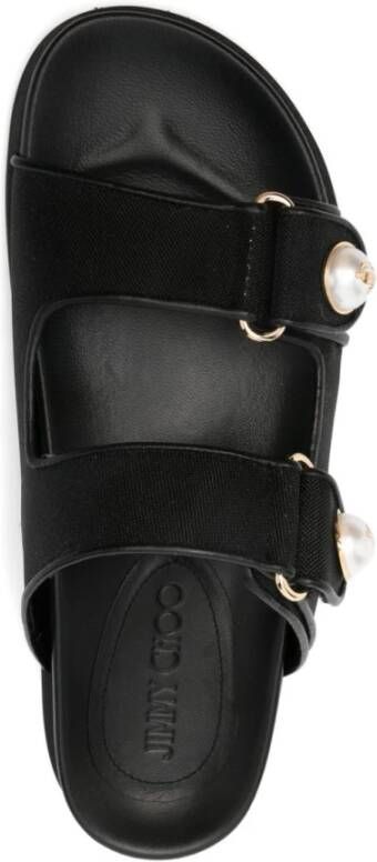 Jimmy Choo Zwarte Patentleren Fayence Sandalen