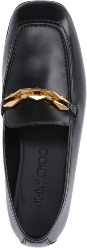 Jimmy Choo Zwarte platte schoenen Elegant stijl Black Dames