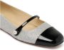 Jimmy Choo Elegante Zwarte Zilveren Ballerina Flats White Dames - Thumbnail 8