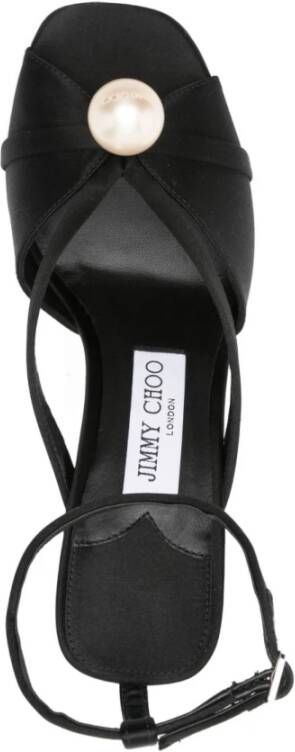 Jimmy Choo Zwarte zijden en nylon sandalen