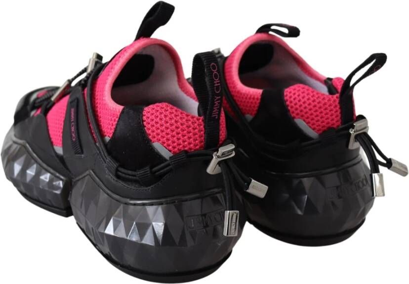 Jimmy Choo Zwart Roze Diamond Trail Sneakers Black Heren