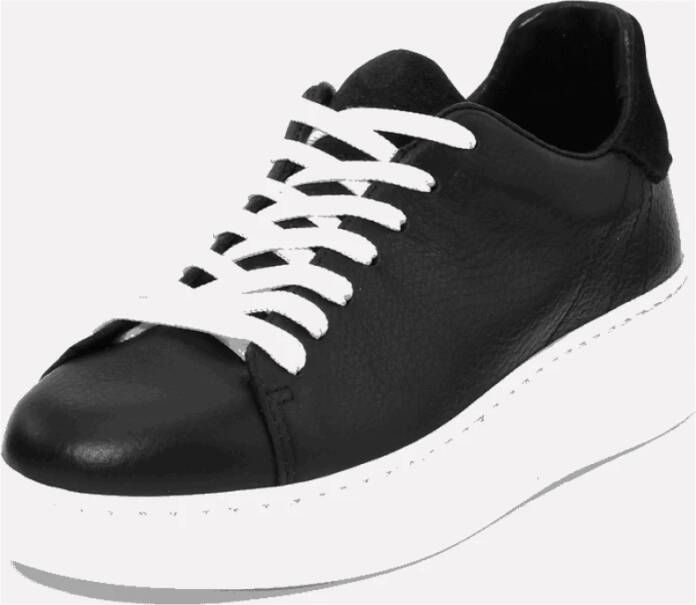 JoDis Chicago Black Leren Sneaker Black Dames