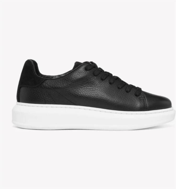 JoDis Chicago Black Leren Sneaker Black Dames