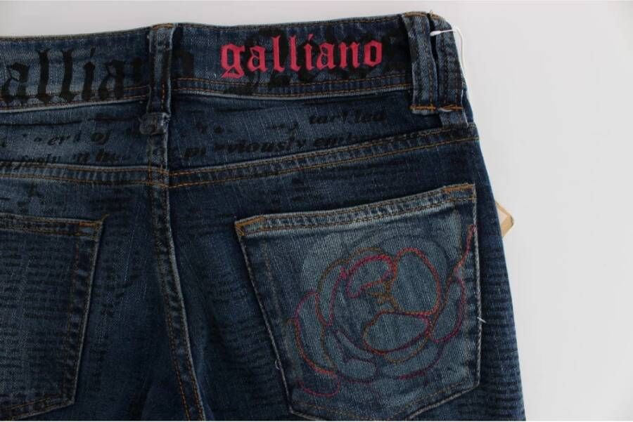 John Galliano Elegante Bootcut Denim Jeans Blue Wash