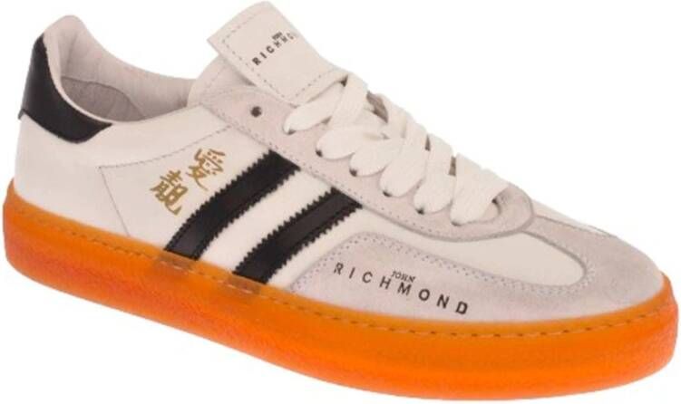 John Richmond Leren Sneakers met Logo en Zijbanden Multicolor Dames