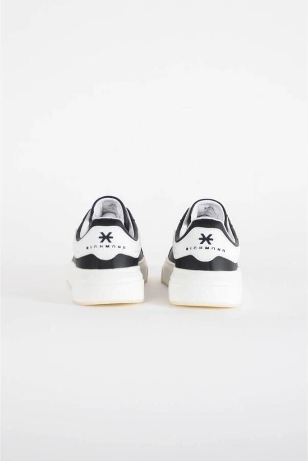 John Richmond Leren sneakers met vetersluiting Zwart Dames