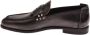 John Richmond Metalen Logo Mocassin Lage Hak Brede Band Black Heren - Thumbnail 5