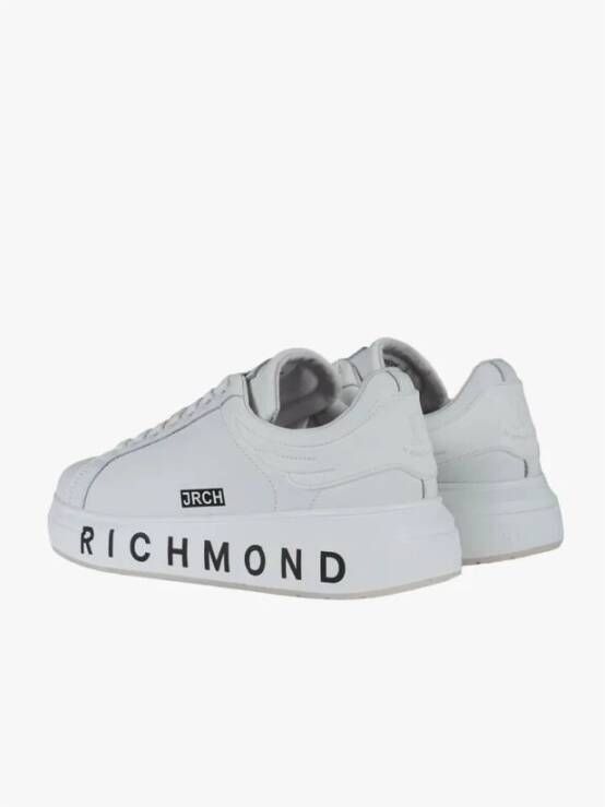 John Richmond Witte Leren Sneakers Wit Heren