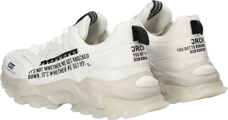 John Richmond Hoge kwaliteit leren sneakers voor heren Wit Heren