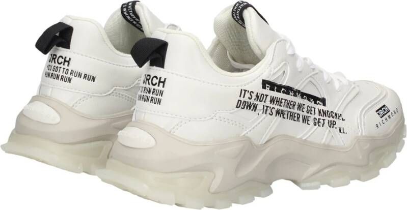 John Richmond Hoge kwaliteit leren sneakers voor heren Wit Heren