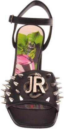 John Richmond Studded Logo High Heel Sandal Black Dames