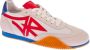 John Richmond Tricolor Logo Sneakers Ronde Neus Vetersluiting Rubberen Zool Multicolor Heren - Thumbnail 2