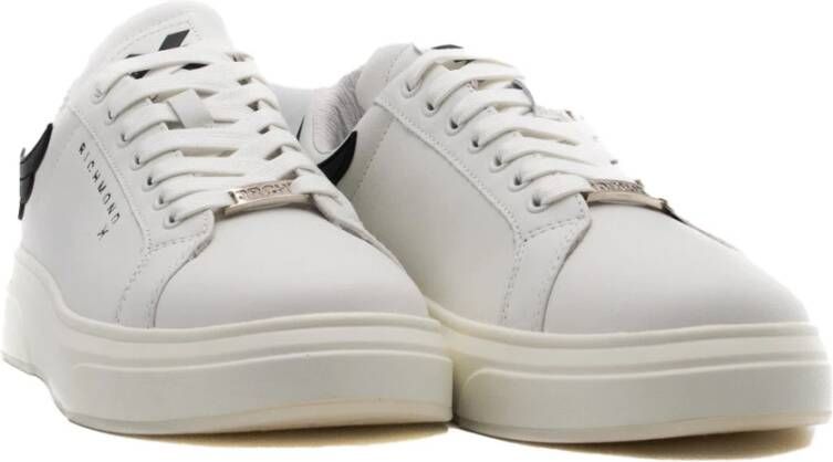 John Richmond Witte Sneakers Model 20007 Herfst Winter 2023 2024 Collectie Wit Heren