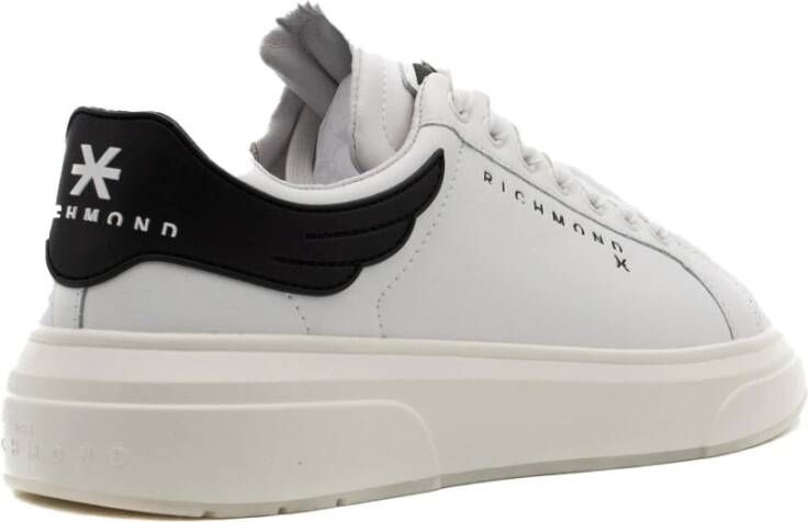 John Richmond Witte Sneakers Model 20007 Herfst Winter 2023 2024 Collectie Wit Heren