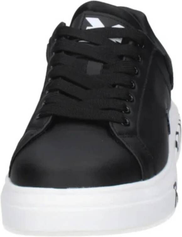 John Richmond Zwarte leren herensneakers