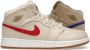 Jordan Air 1 Mid Fleece Pearl White (Gs) Beige Dames - Thumbnail 3