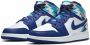 Jordan Geometrische Mid Sneakers Gratis Verzending Blauw Dames - Thumbnail 4