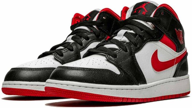 Jordan Nike Air 1 Mid (GS) White Gym Red-Black DJ4695 122 EUR - Schoenen.nl