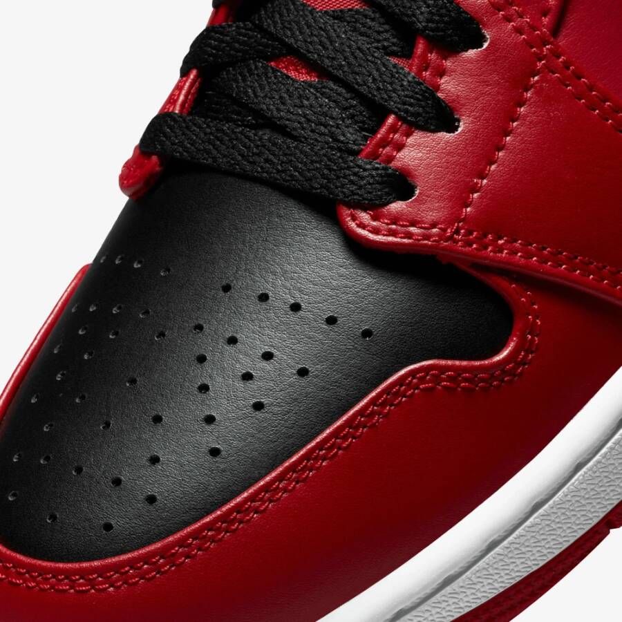 Jordan Air 1 Mid Gym Red Zwart Heren