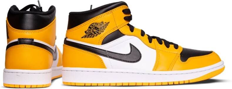 Jordan Mid Taxi Leren Sneakers Geel Heren