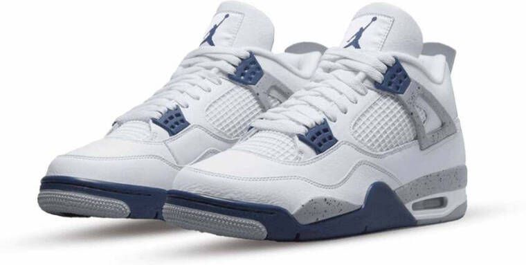 Jordan Air 4 Retro White Midnight Navy (Gs) Wit Dames