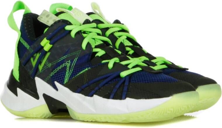 Jordan Hoge Basketbalschoenen Zwart Blauw Limoen Multicolor Heren