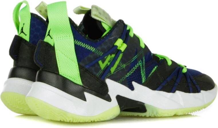 Jordan Hoge Basketbalschoenen Zwart Blauw Limoen Multicolor Heren