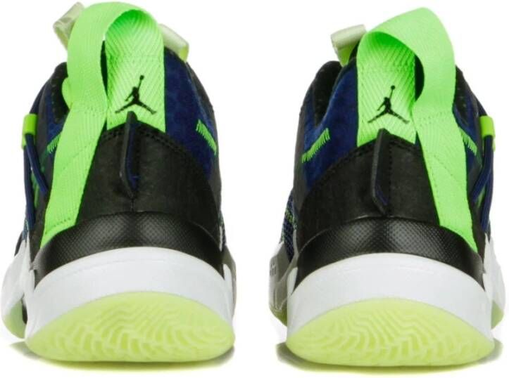 Jordan Hoge Basketbalschoenen Zwart Blauw Limoen Multicolor Heren